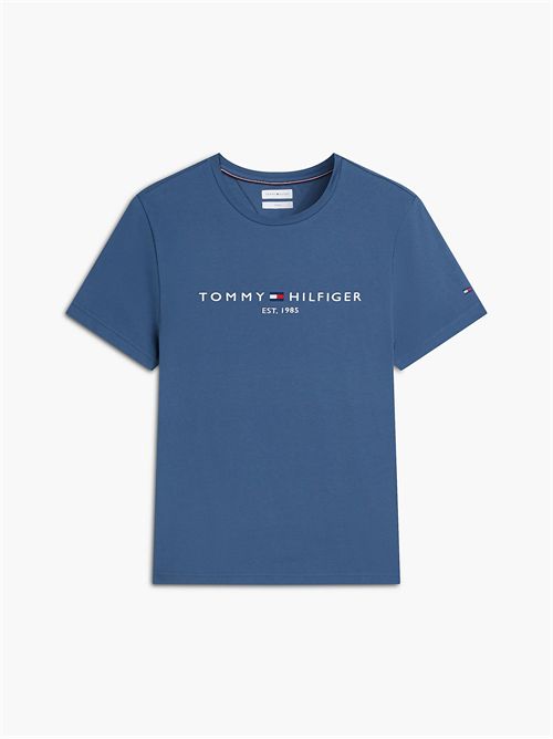 T-shirt in jersey a righe con logo ricamato TOMMY HILFIGER | MW0MW11797/DBZ